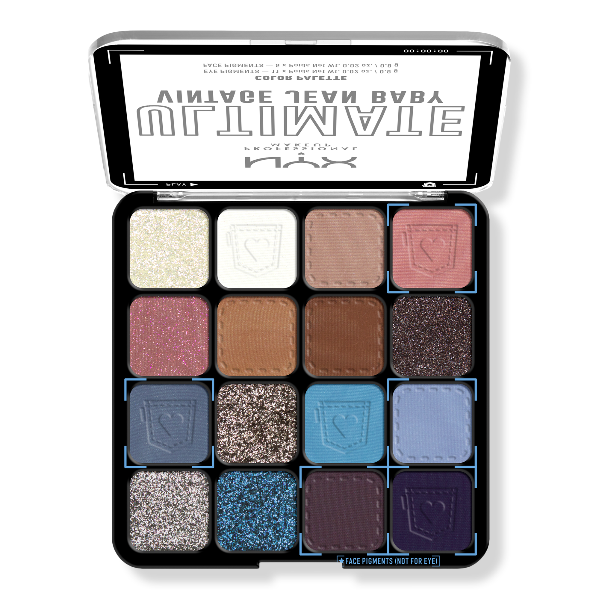 NYX Professional Makeup Ultimate Color Shadow Palette Vintage Jean Baby