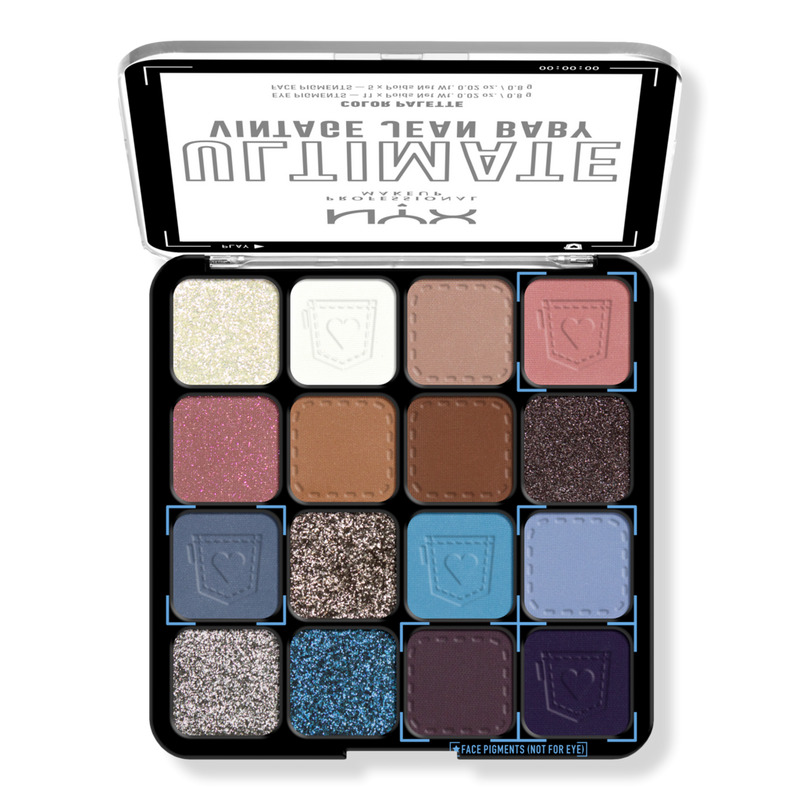 NYX Professional Makeup Ultimate Color Shadow Palette Vintage Jean Baby