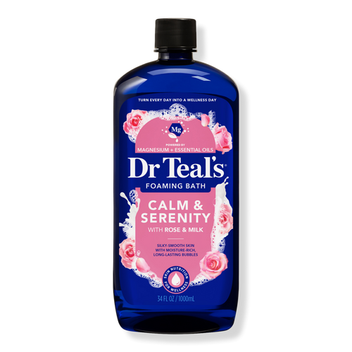 Foaming Bath with Pure Epsom Salt, Calm & Serenity with Rose