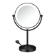 Matte Black Halo Double-Sided Lighted Makeup Mirror 