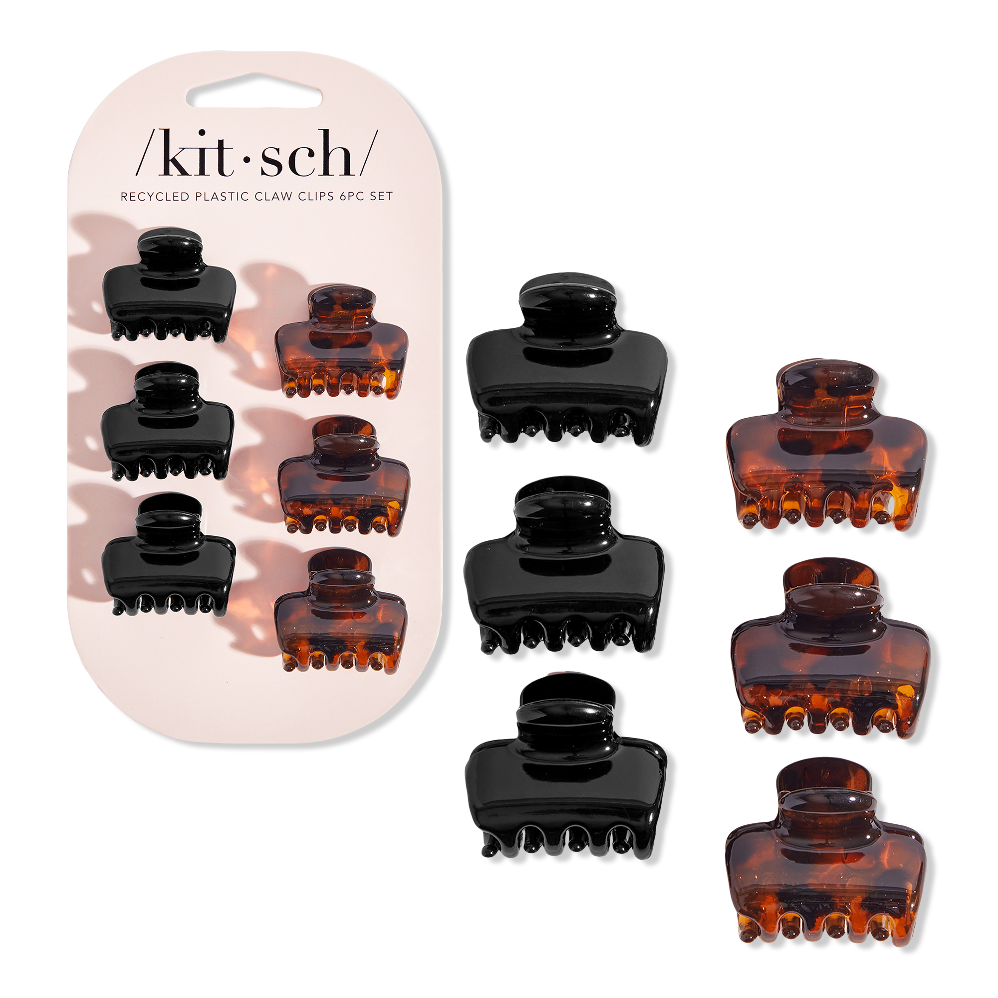 Kitsch Recycled Plastic Mini Puffy Claw Clips INTERNATIONAL SHIPPING