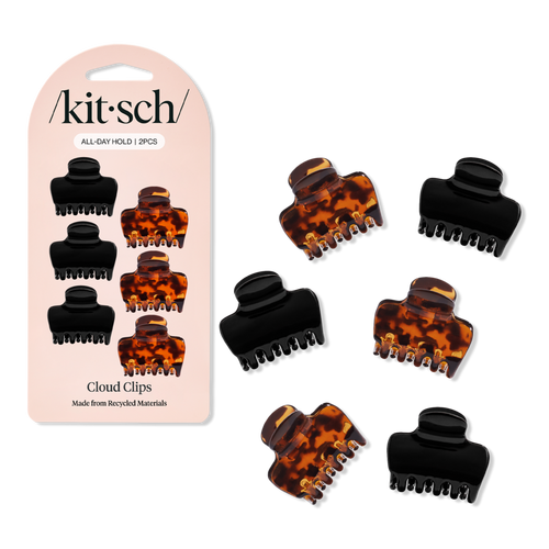 Recycled Plastic Mini Puffy Claw Clips & Tort