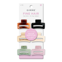 Fine Hair Small Rectangles Claw Clip