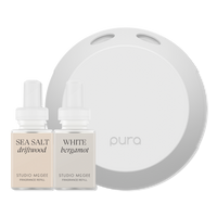 Pura x Studio McGee Sea Salt Driftwood / White Bergamot Smart Diffuser Set