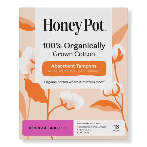 Organic Cotton Regular BPA Free Applicator Tampons