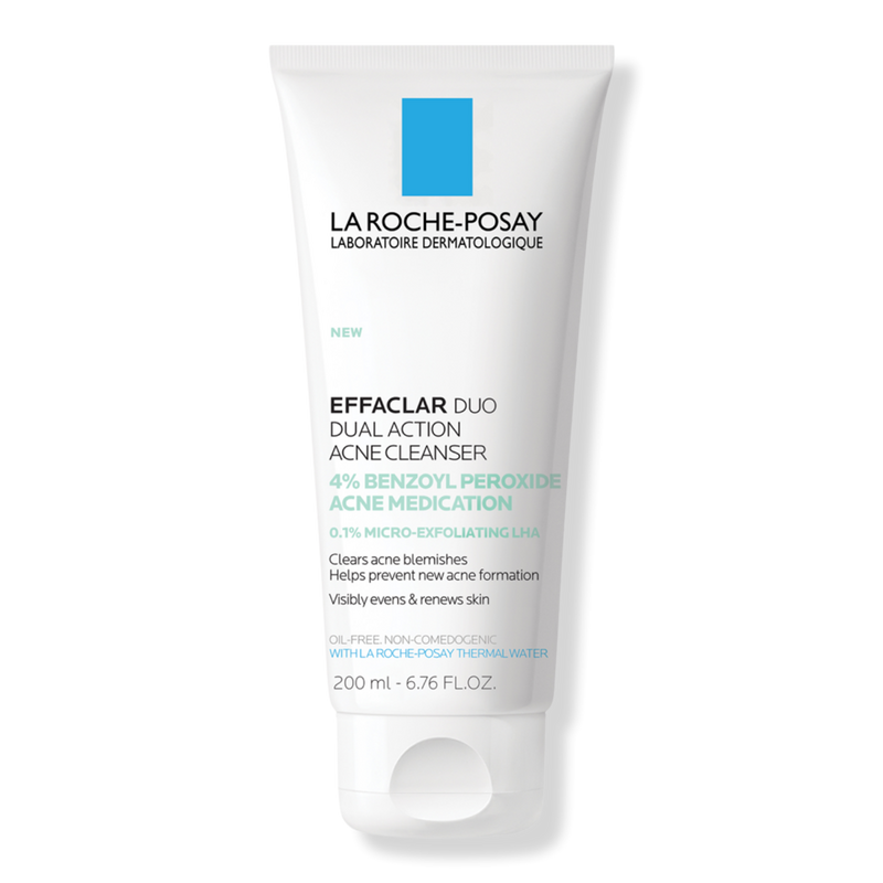 La Roche-Posay Effaclar Acne Face Wash with 4% Benzoyl Peroxide