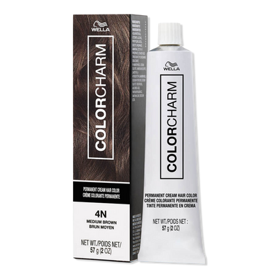 4t medium tobacco brown Wella - 4N MEDIUM BROWN Colorcharm Permanent Cream Hair Color