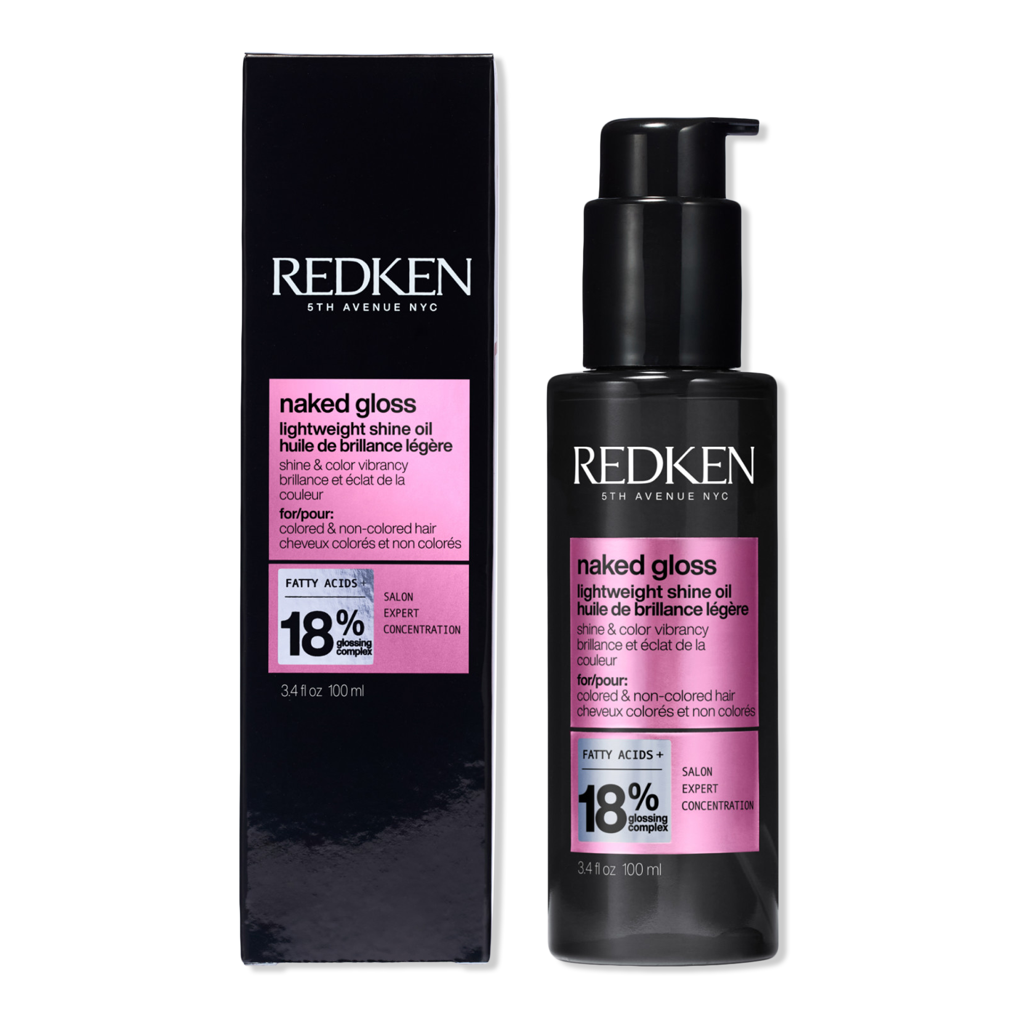 Naked Gloss Lightweight Hair Oil for Shine and Frizz Control