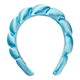 Blue Satin Bubble Headband 