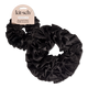 Black Recycled Fabric Ruffle Scrunchie 