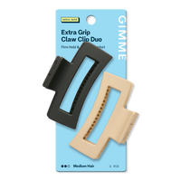 Extra Grip Rectangle Claw Clip for Medium Hair