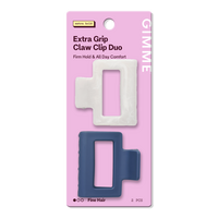 Extra Grip Square Claw Clip for Medium Hair