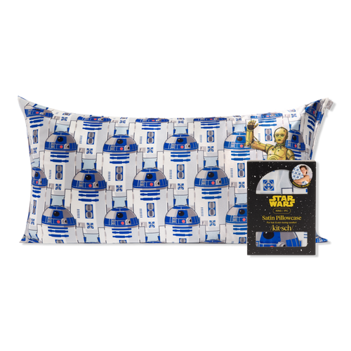Kitsch x Star Wars King Satin Pillowcase - R2-D2 & C-3PO