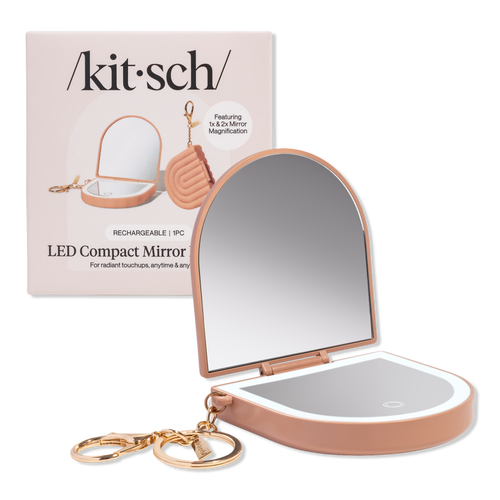 LED Compact Mirror Keychain - Terracotta