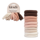 Blush Recycled Fabric Ribbed Hair Elastics 