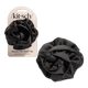 Black Satin Rosette Medium Flat Cloud Clip 