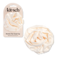 Cream Satin Rosette Medium Flat Cloud Clip 