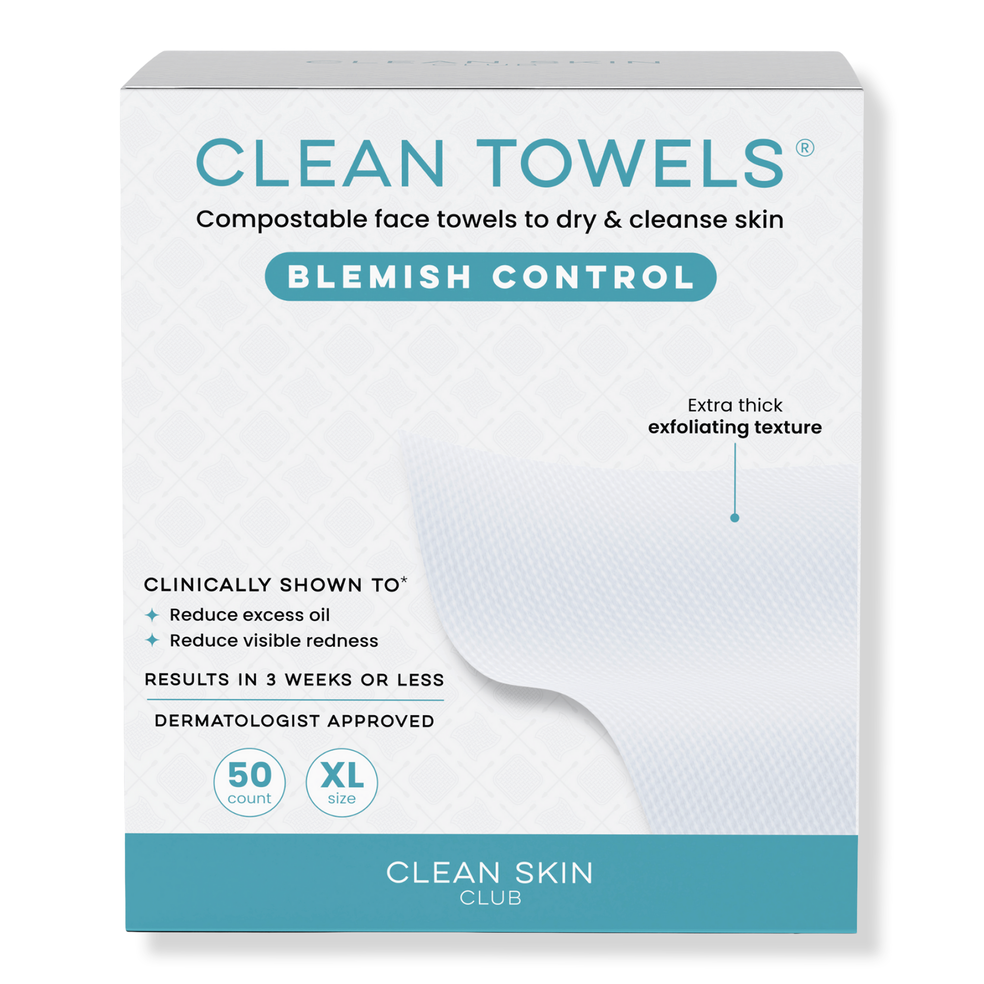 Clean Skin Club Clean Towels Blemish Control Disposable Face Towels