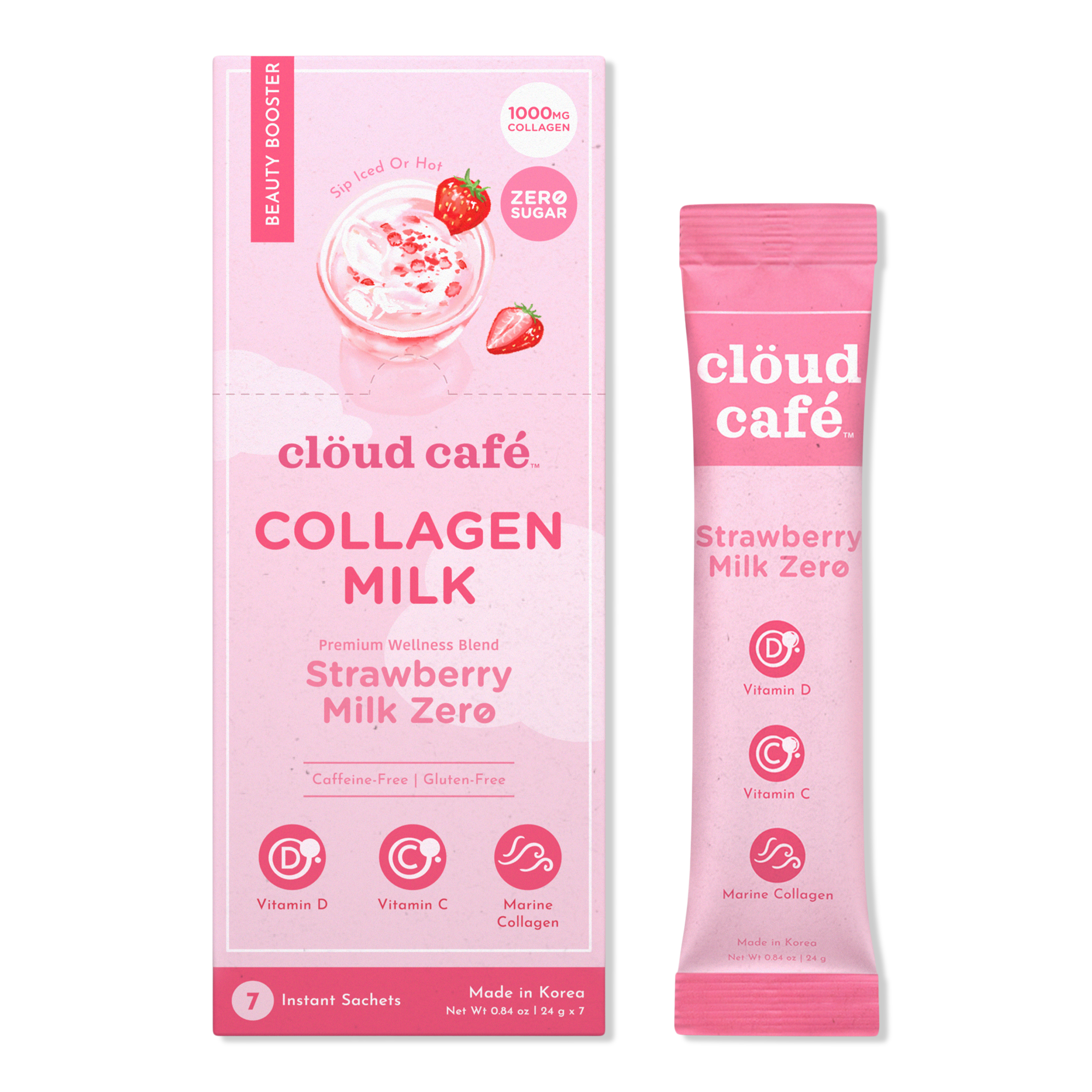 Strawberry Milk Zero Collagen-Infused Beauty Booster