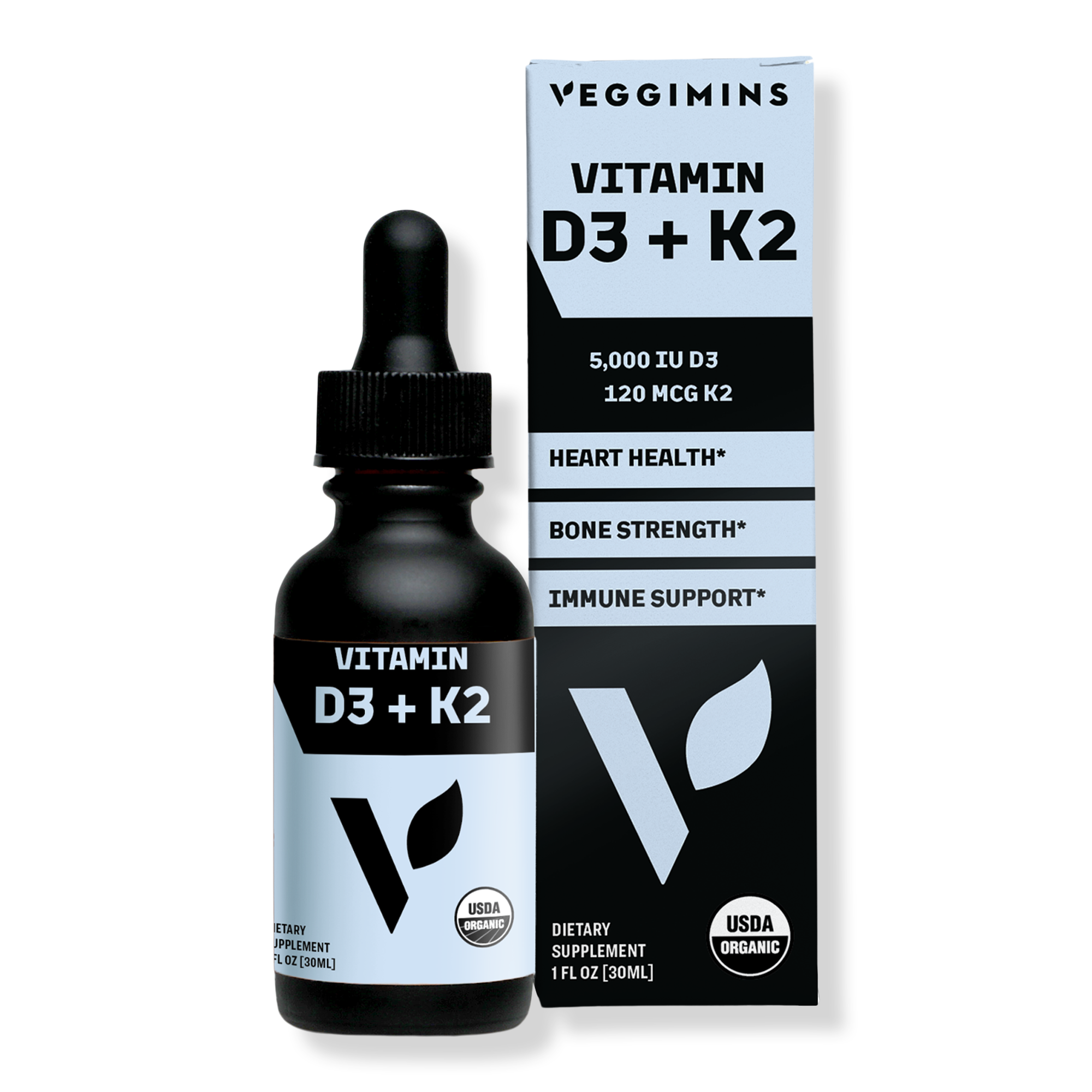 Veggimins Organic Nano Vitamin D3 + K2