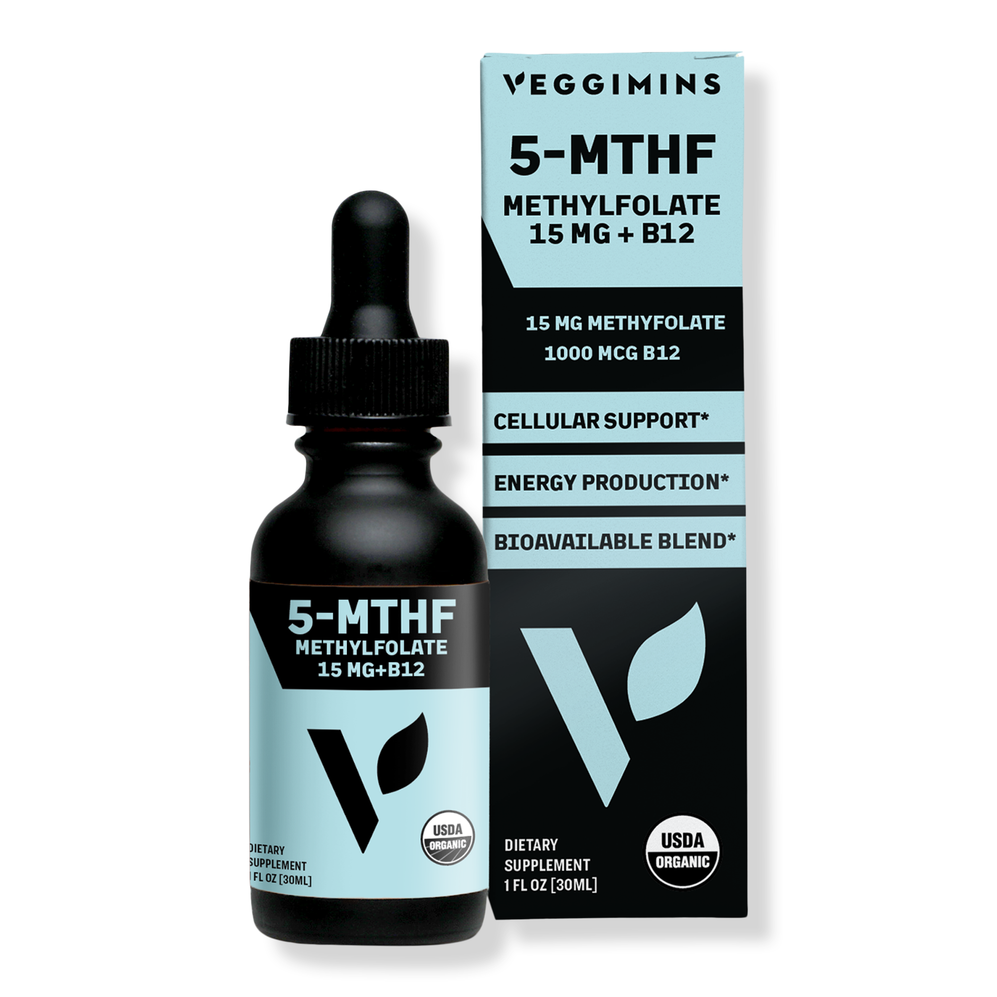 Veggimins Organic Methylfolate 15mg + B12