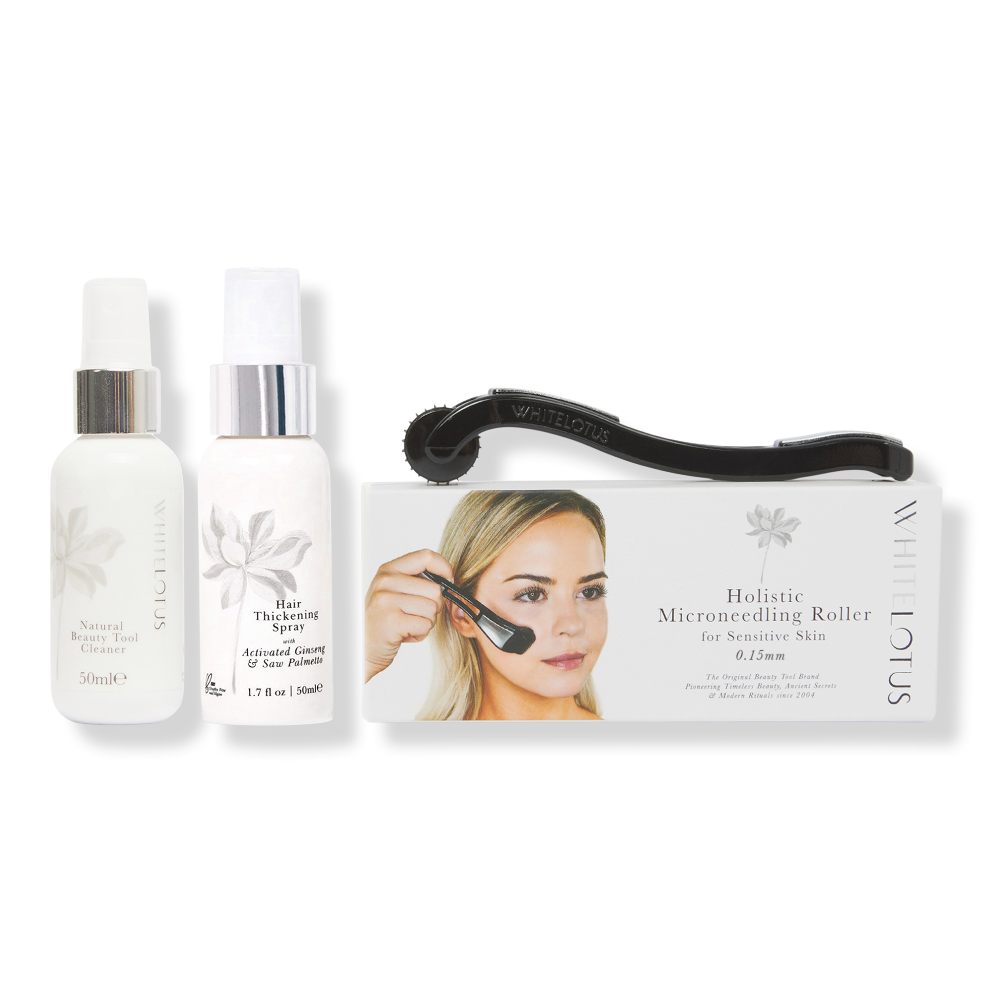 White Lotus Beauty Holistic Dermaroller Kit For Hair