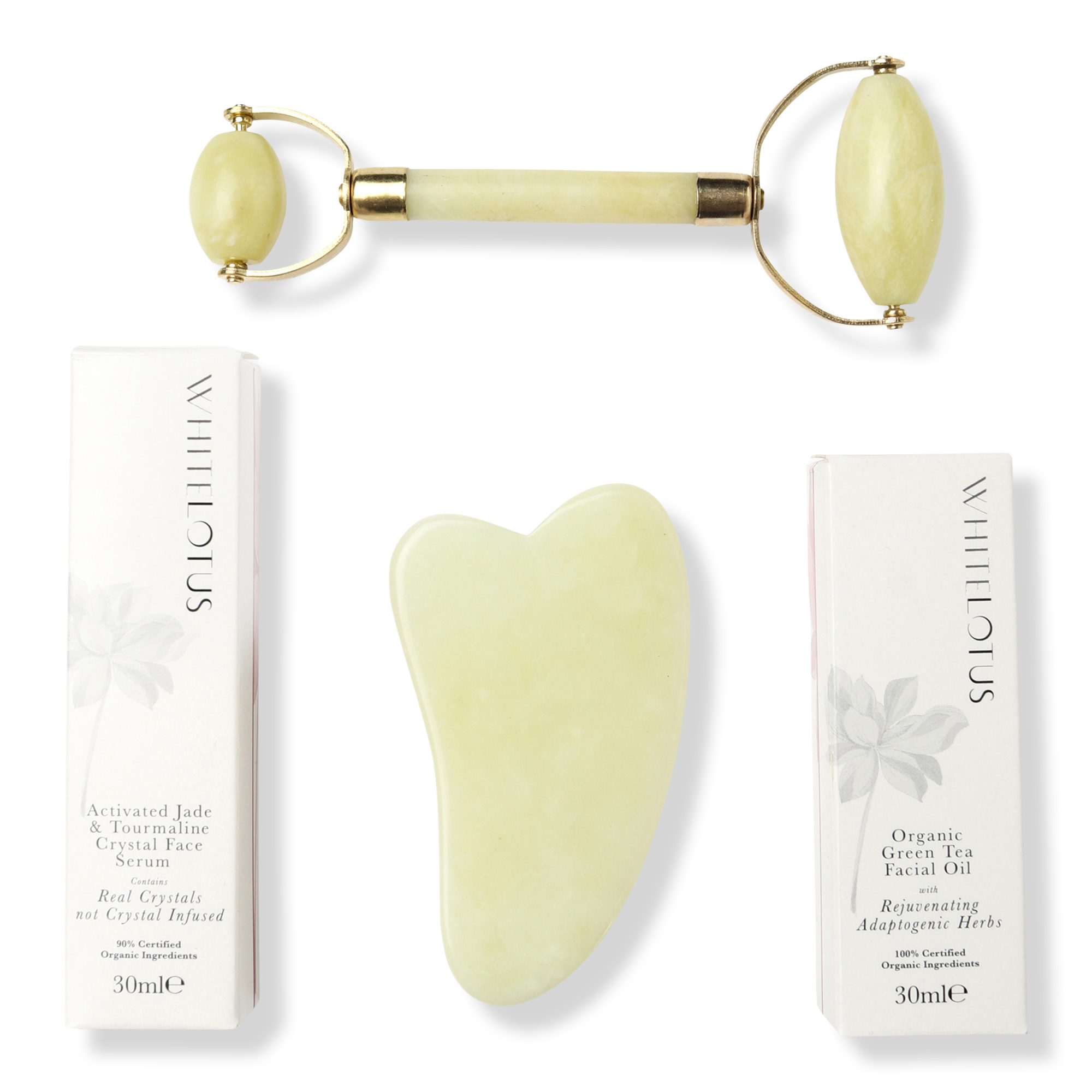 White Lotus Beauty Genuine Jade Crystal Facial Set
