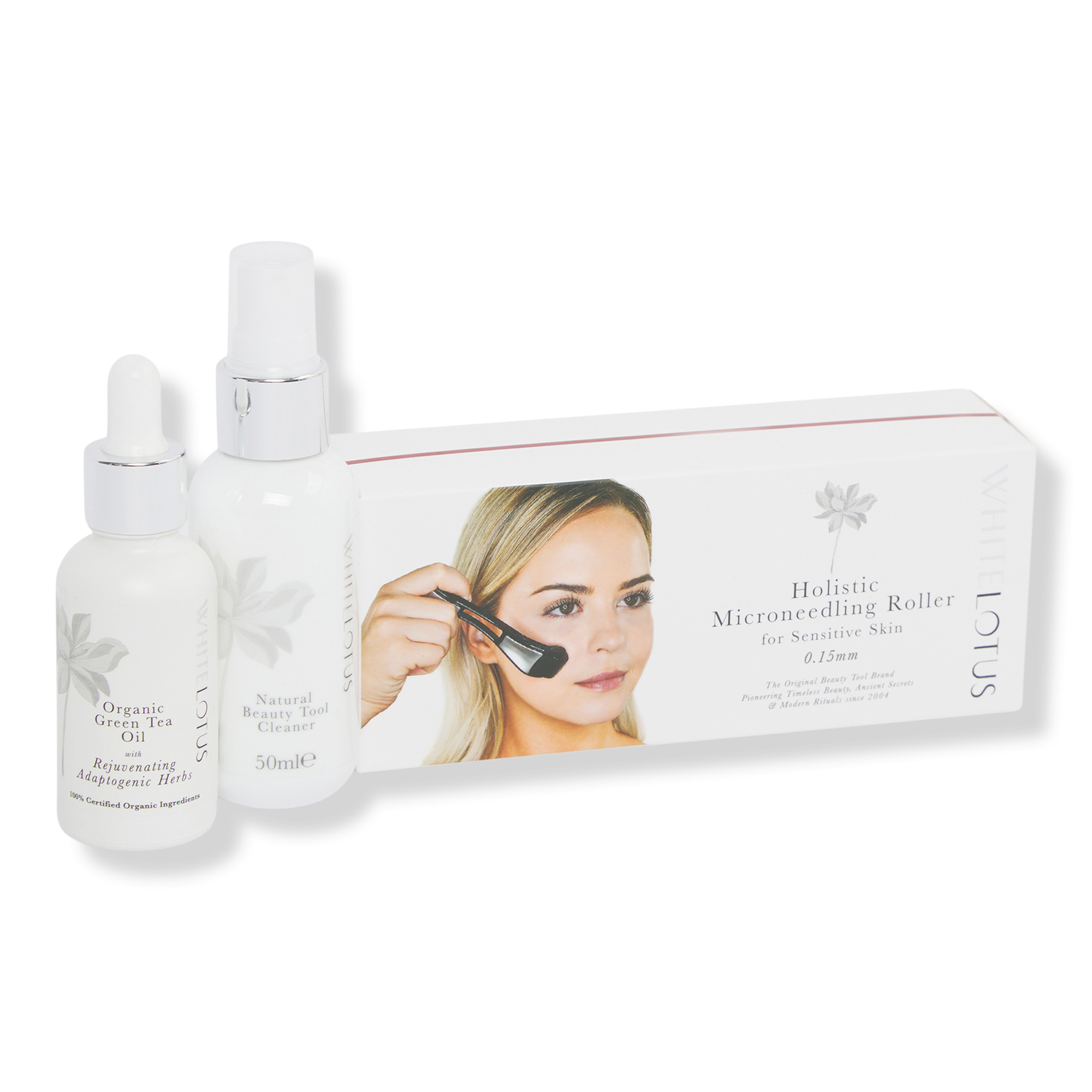 White Lotus Beauty Holistic Dermaroller Kit For Sensitive Skin