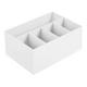 White 5-Section Divided Vanity Organizer for Cosmetic Storage 