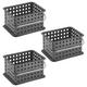 Gray Small Stackable Shower Caddy Basket 