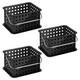 Black Small Stackable Shower Caddy Basket 