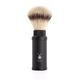 Black Travel Anodized Aluminum Silvertip Fiber Travel Shaving Brush 