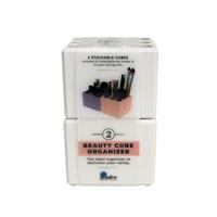 Stackable Makeup Organizer Set - Tray & Brush Organizer