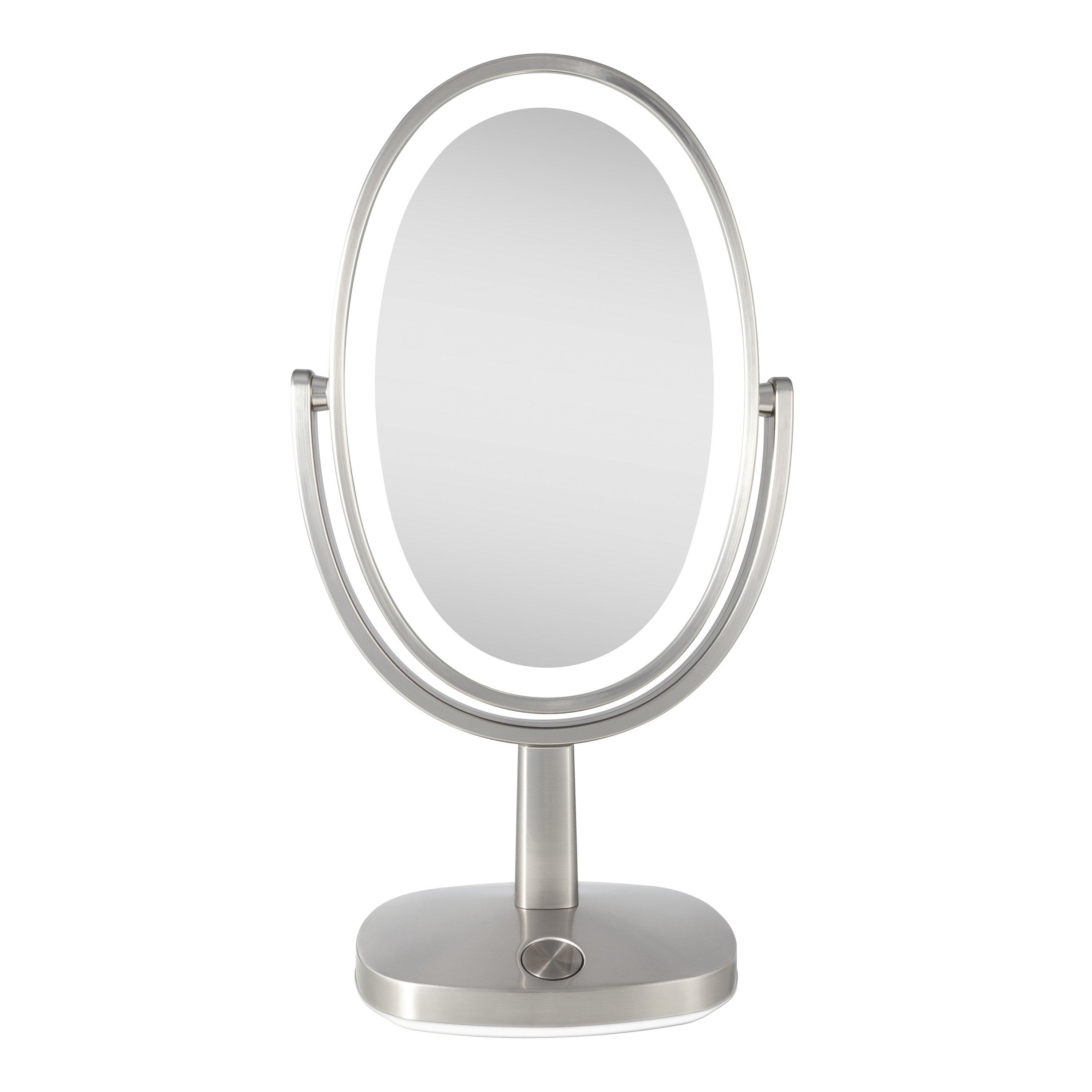 Zadro Newport LED Lighted Makeup Mirror with 5X/1X, Touch Control INTERNATIONAL SHIPPING