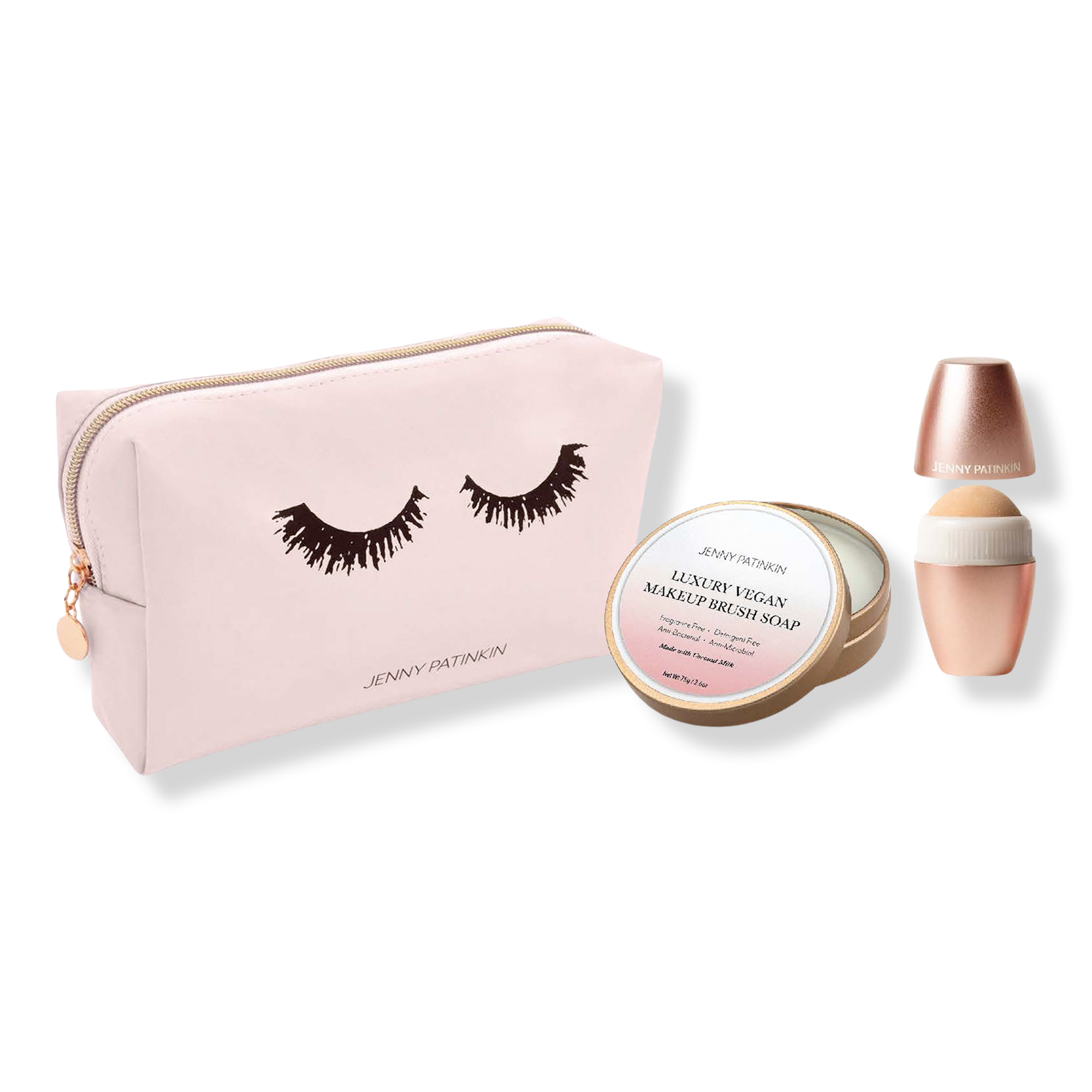 Jenny Patinkin Little Luxuries Beauty Tool Set | Brush Cleaner, Oil Blotter & Makeup Case