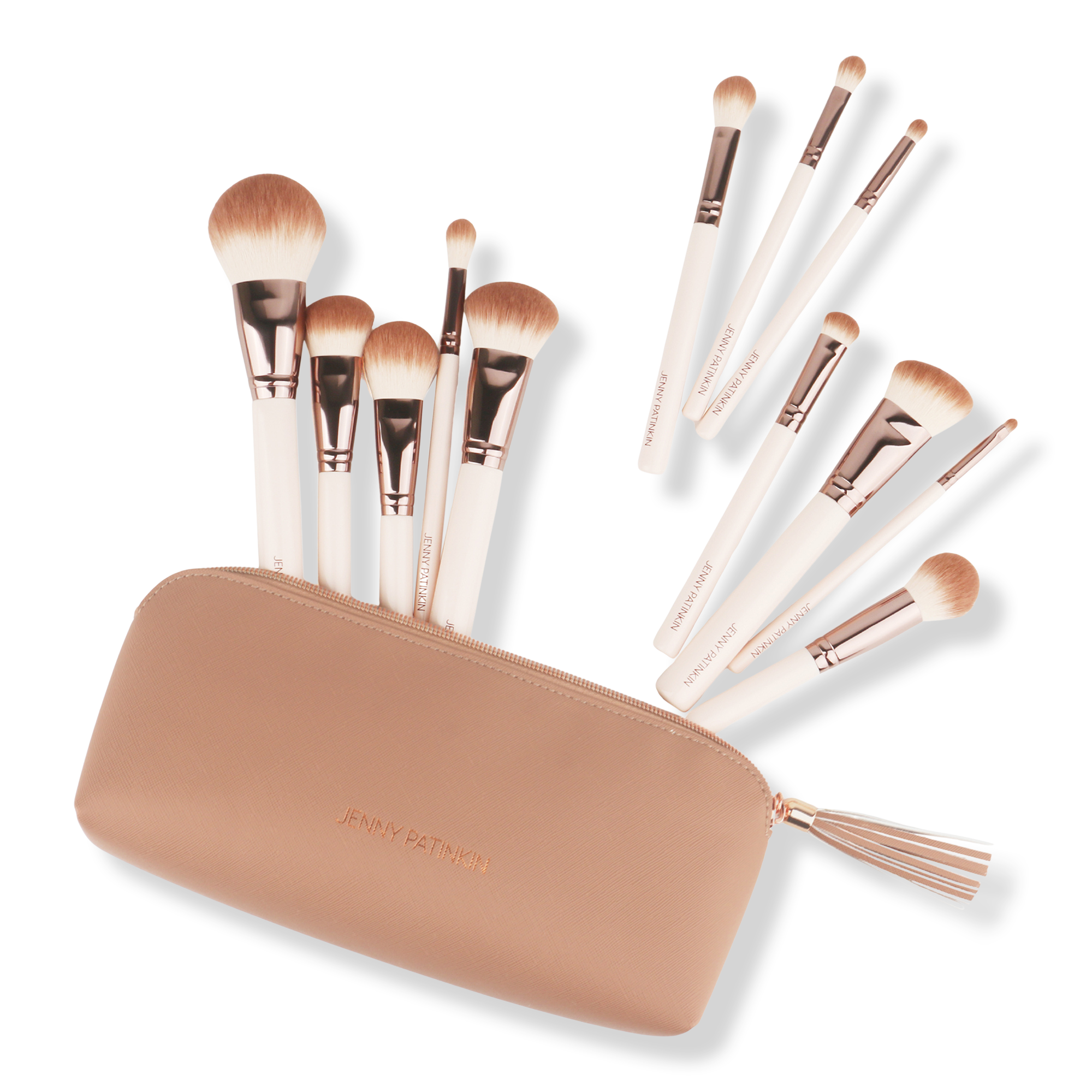 Jenny Patinkin Quiet Luxury Collection 12-Piece Makeup Brush Set | Vegan Professional Brushes