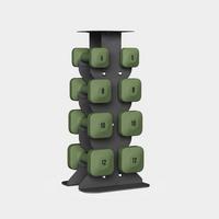 SafeGrip Dumbbells Middle Set with Dark Rack