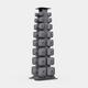Slate SafeGrip Dumbbells Full Set with Dark Rack 
