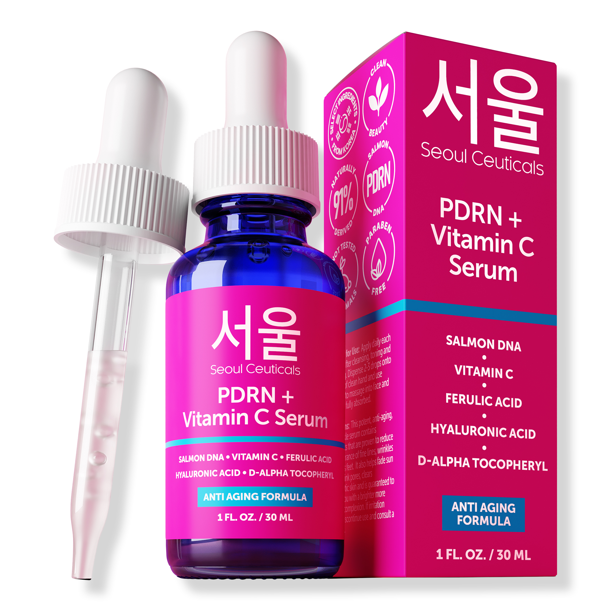 Seoul Ceuticals Korean Skin Care PDRN + Vitamin C Serum
