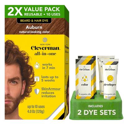 Cleverman - Auburn 2X Pack Reusable Beard & Hair Dye Kit | Ulta Beauty