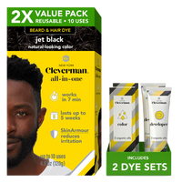 2X Pack Coarse & Coily Hair Reusable Beard & Hair Dye Kit