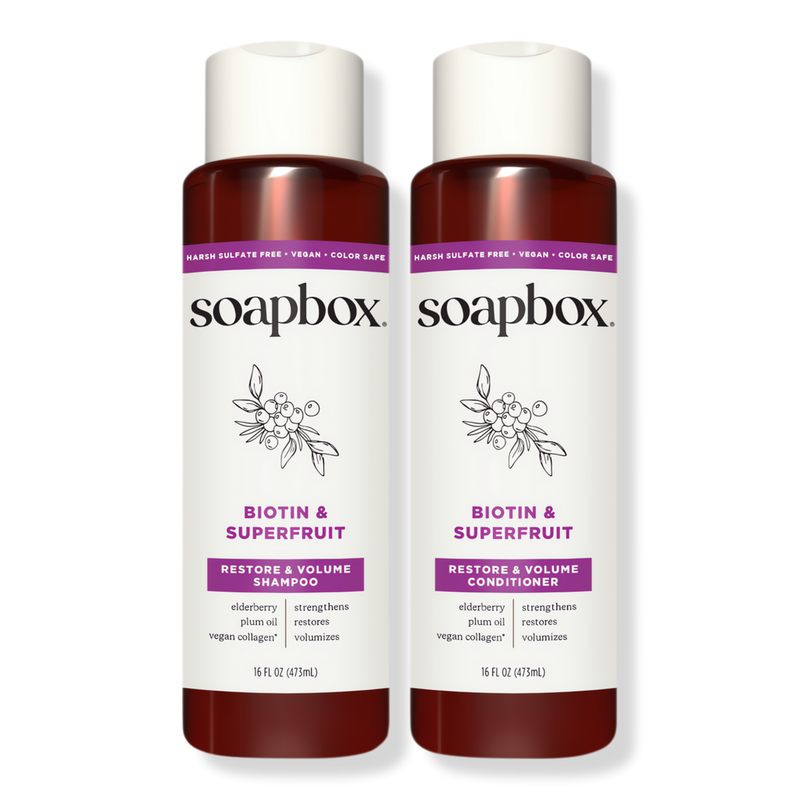 Soapbox - 16 oz Biotin & Superfruit Volumizing Haircare Set | Ulta