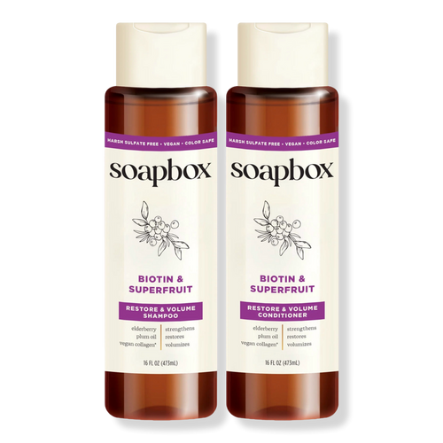 Soapbox - 16 oz Biotin Shampoo & Conditioner Duo | Ulta Beauty