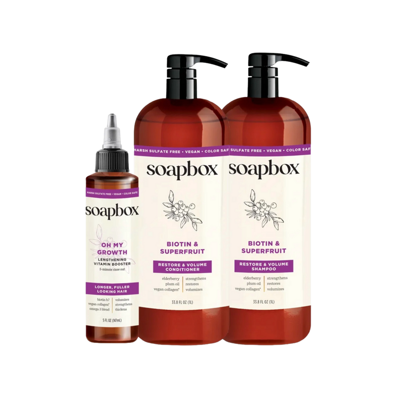 Soapbox - 16 oz Biotin & Superfruit Restore & Volume Haircare