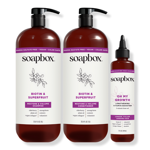 Soapbox - 33.8 oz Biotin & Superfruit Restore & Volume Haircare