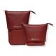 Burgundy Standup Brush Holder & Travel Makeup Bag 