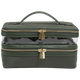 Olive The Twill Nylon Double Compartment Toiletry Train Case 