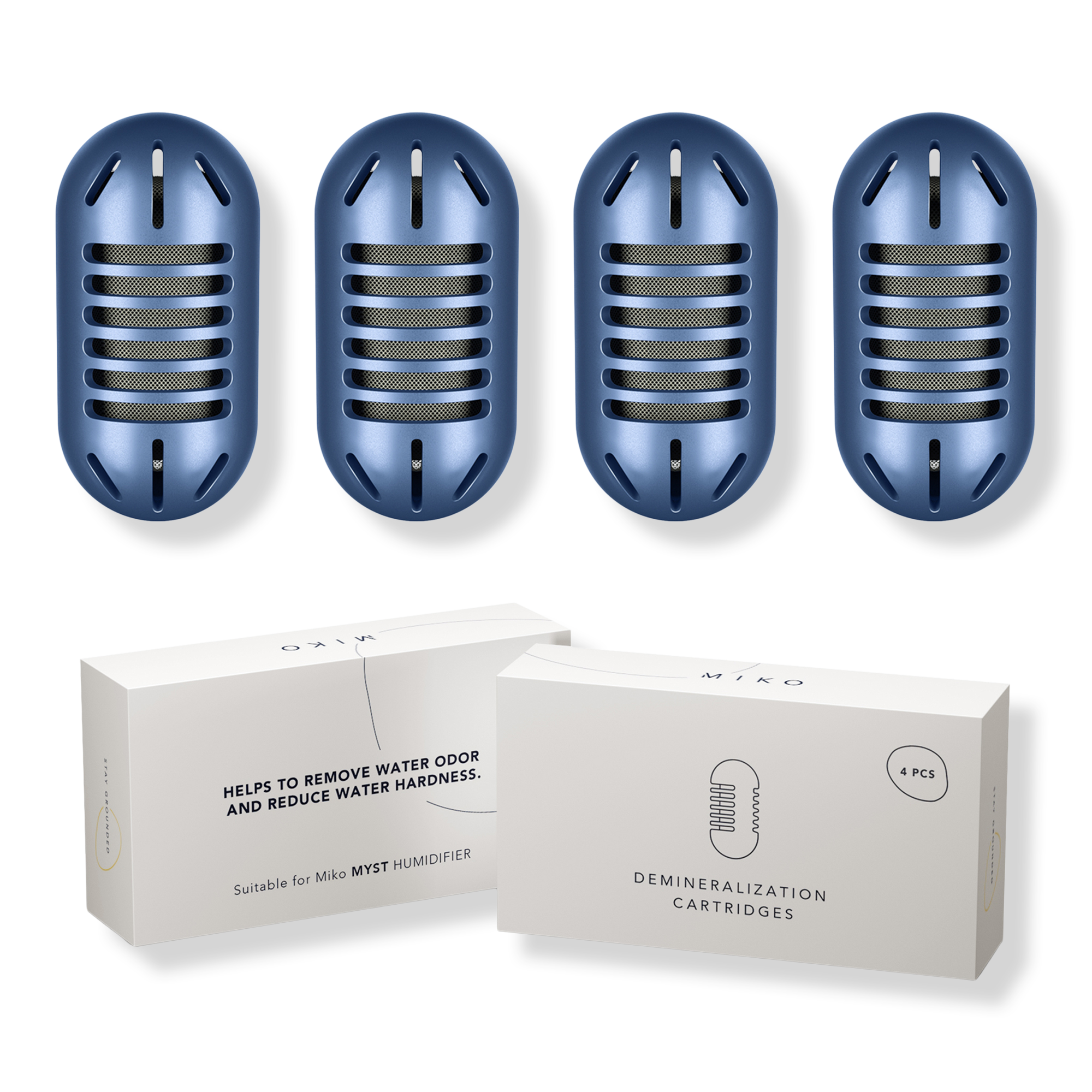 Miko Water Demineralization Cartridges - 4-Pack for Ultrasonic Humidifiers