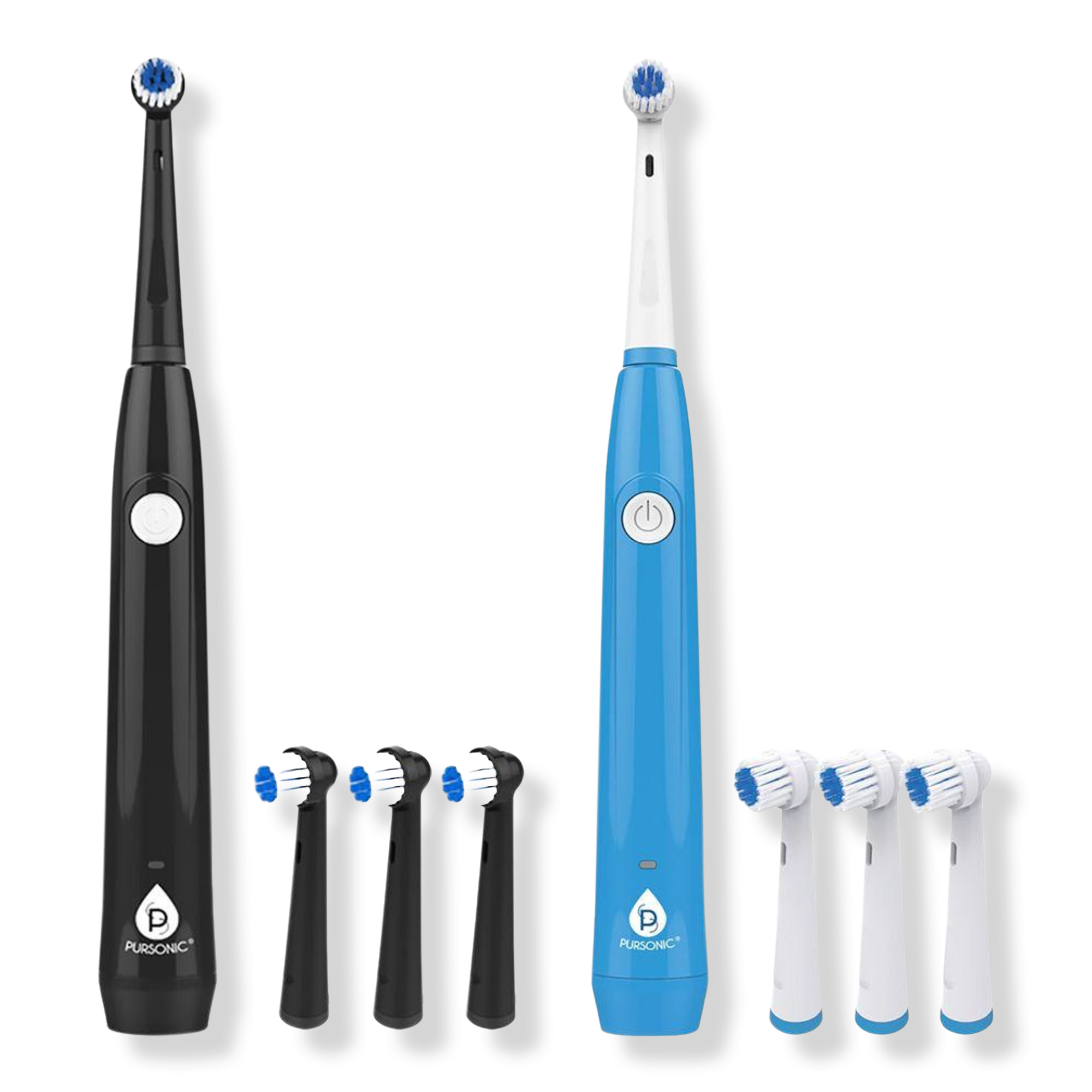 PURSONIC Him’s and Her’s USB Rechargeable Rotary Toothbrush Bundle