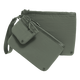 Sage The Hold-All Sport Nylon 4 Piece Set Wristlet Pouches, Card Case, Keychain Lanyard 